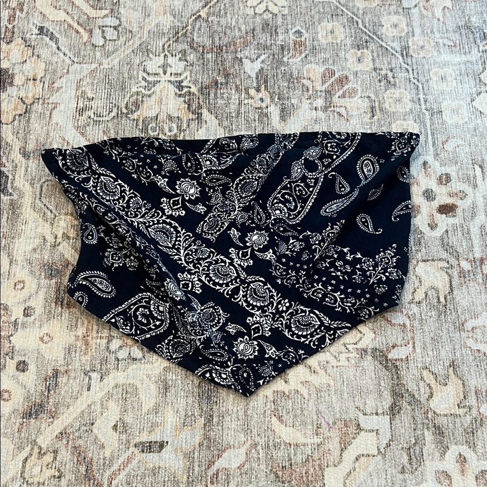 Black and White Bandana Top